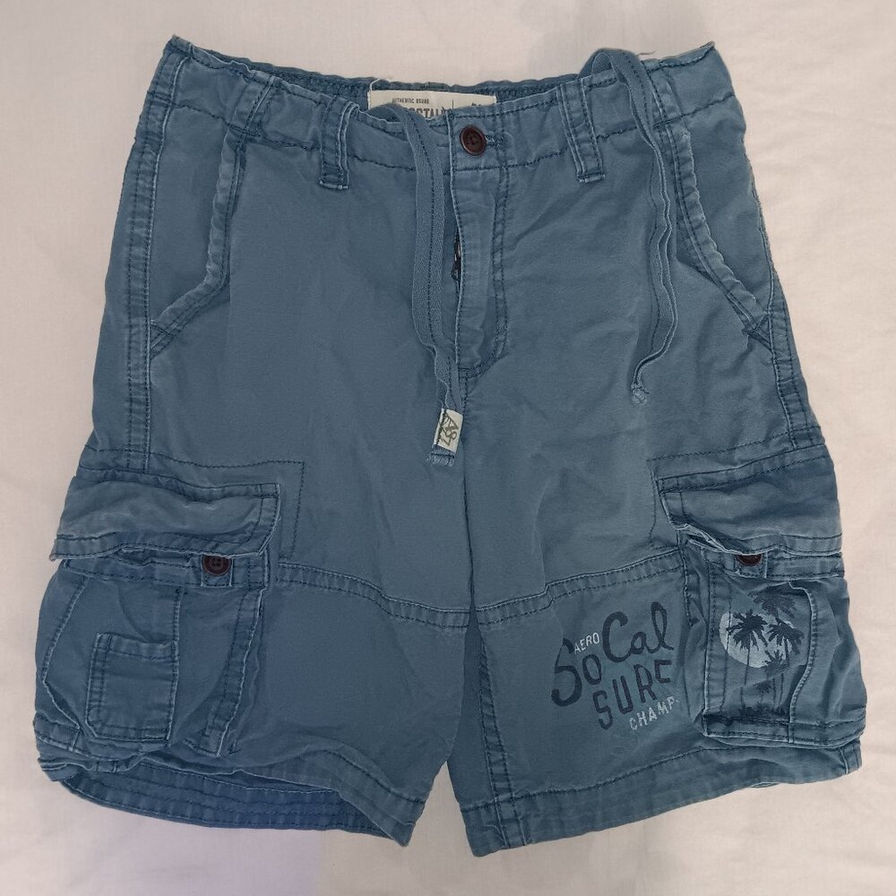 Aeropostale Teal Cargo Beach Shorts